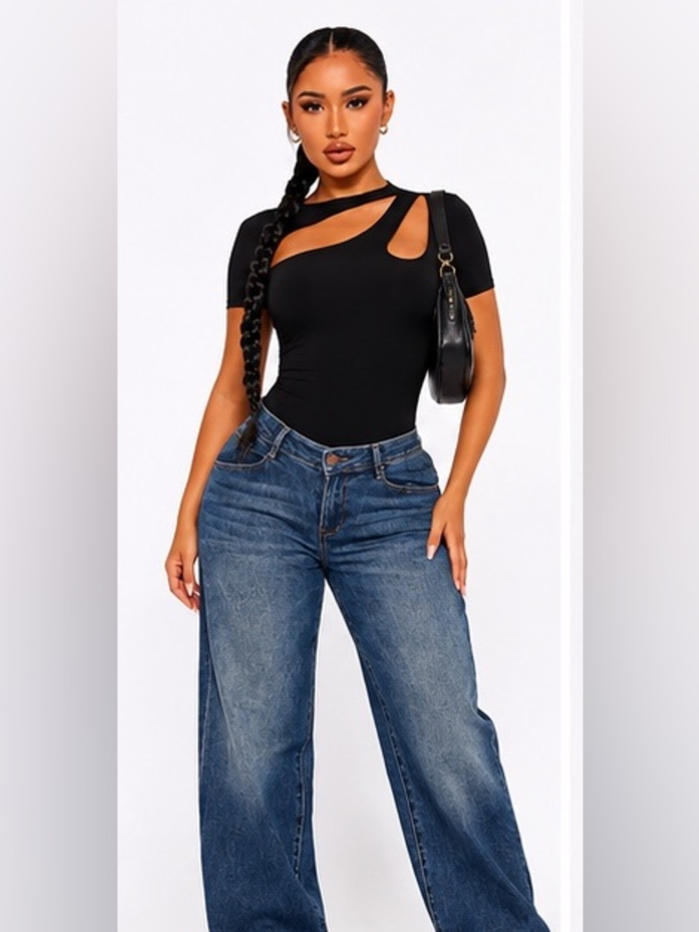 Black Cutout Bodysuit